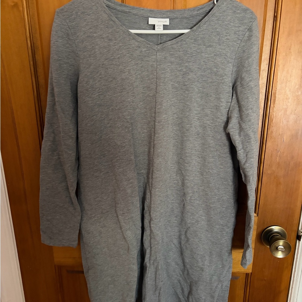 J. Jill gray dress size Medium 58% pima cotton, 39% modal, 3% spandex